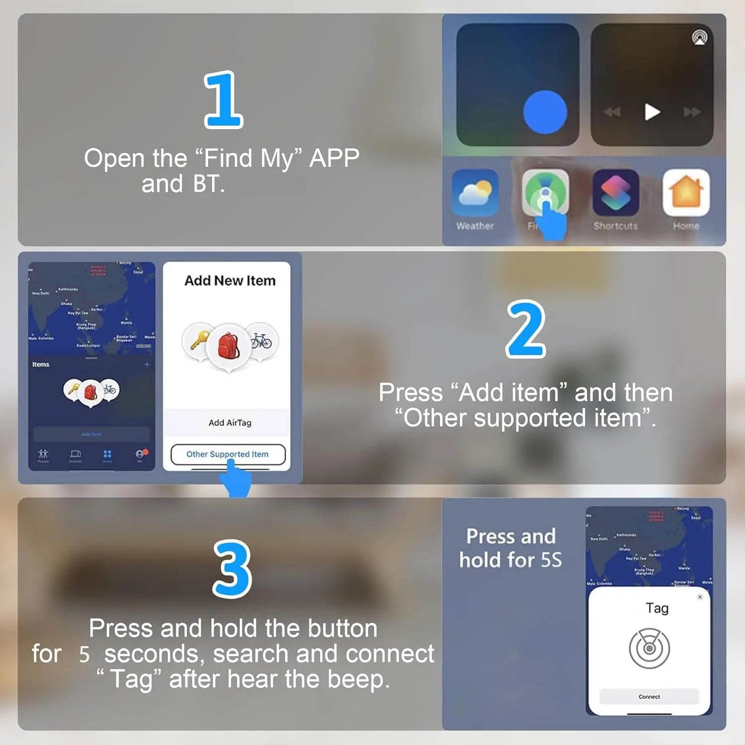 Apple Find My Smart Mini Cat & Dog Pet Tracker, Ios Compatible, Leather Adjustable Collar, Small Medium Large Dogs Puppies