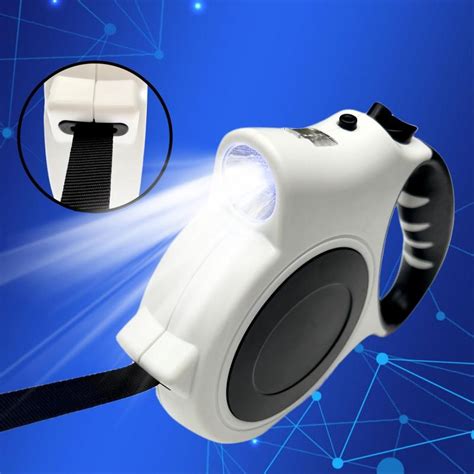 Adjustable Retractable Pet Leash with LED Light for Night Walking